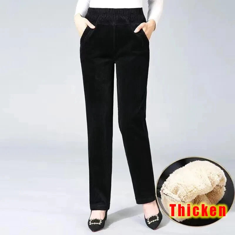 Women's High-Waisted Fleece Lined Pencil Pants