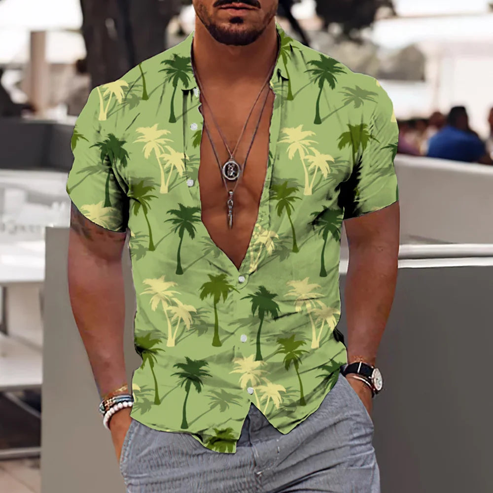 Men’s 3D Printed Coconut Hawaiian Shirt