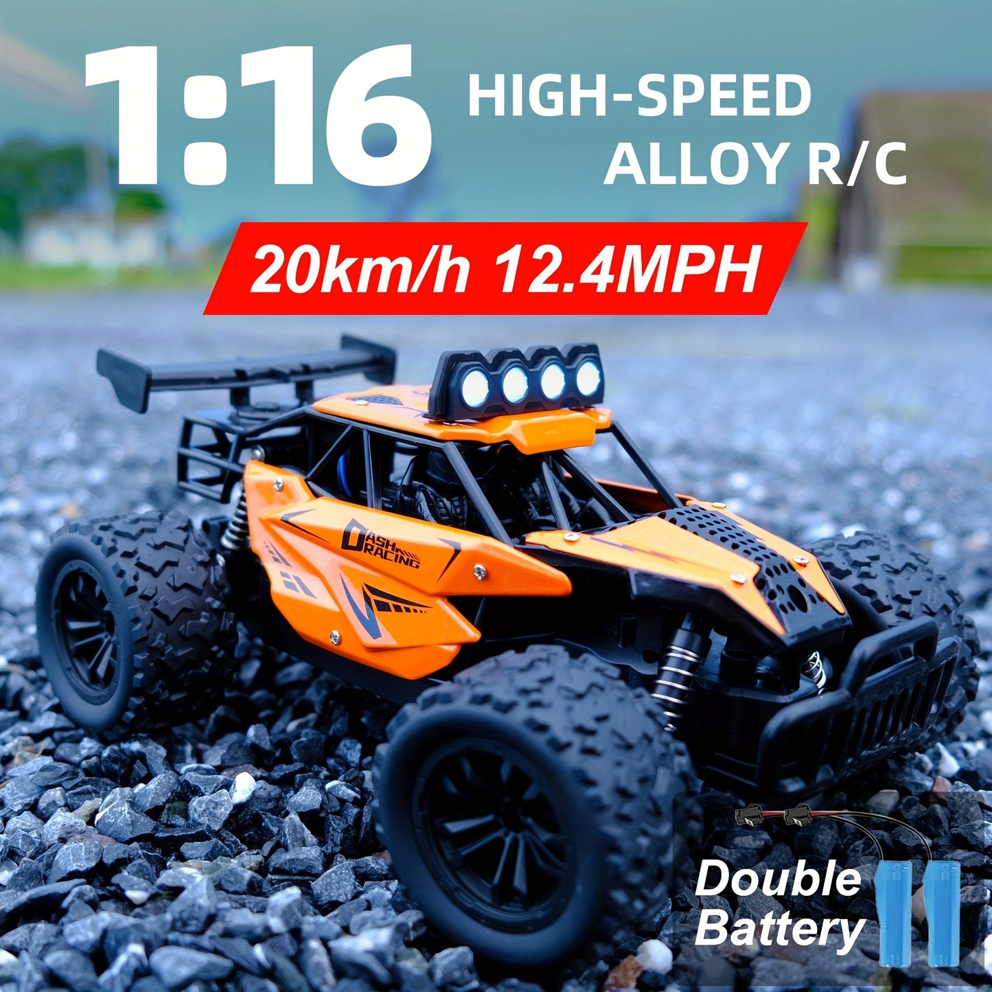 K.K 1:16 RC Car – 2.4G Remote Control, Kids Gift for Christmas & Holidays
