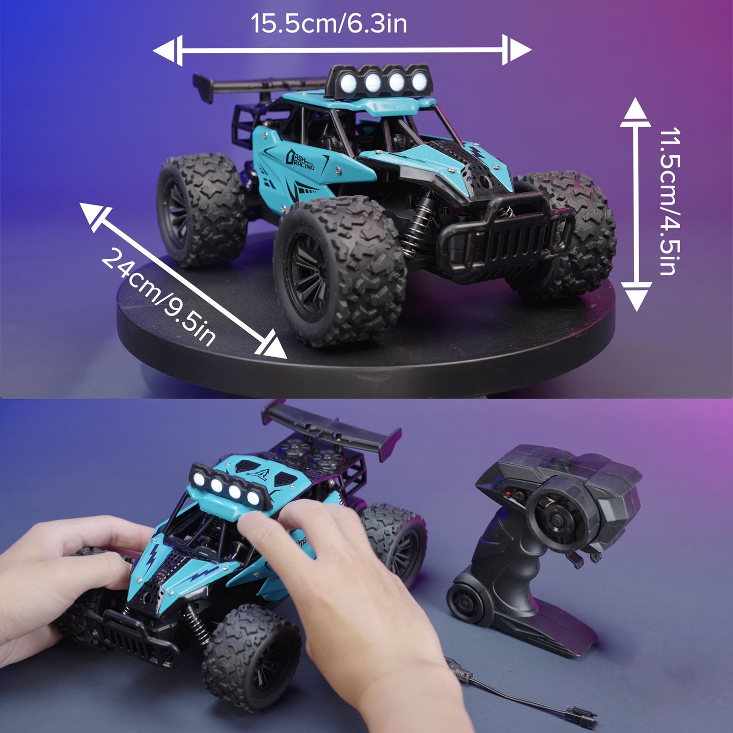 K.K 1:16 RC Car – 2.4G Remote Control, Kids Gift for Christmas & Holidays