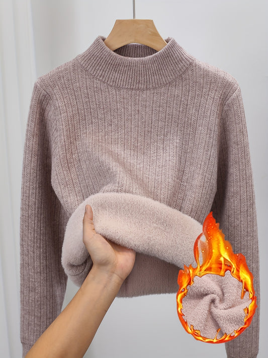 One-Piece Fleece Jumpsuit with Stand-Up Collar