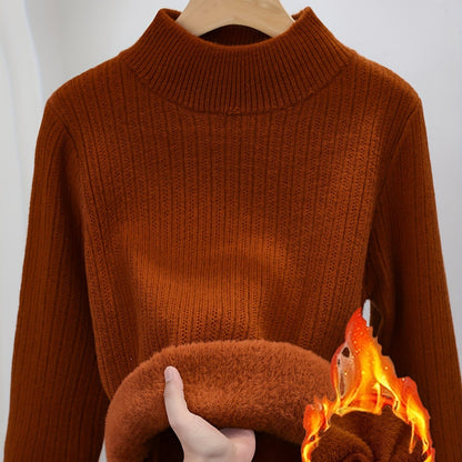 One-Piece Fleece Jumpsuit with Stand-Up Collar