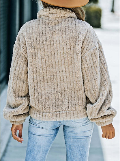 Women’s Thick Plush Fleece Lapel Coat