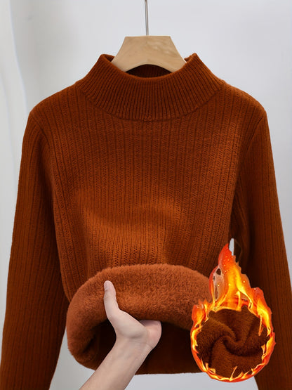 One-Piece Fleece Jumpsuit with Stand-Up Collar