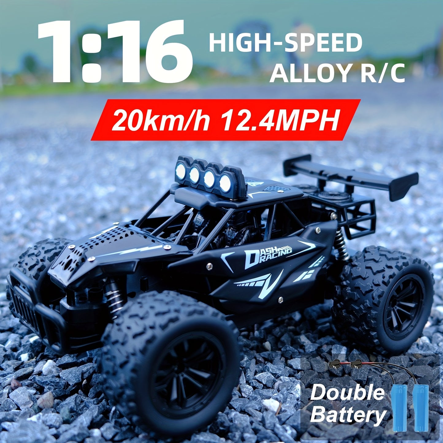 K.K 1:16 RC Car – 2.4G Remote Control, Kids Gift for Christmas & Holidays