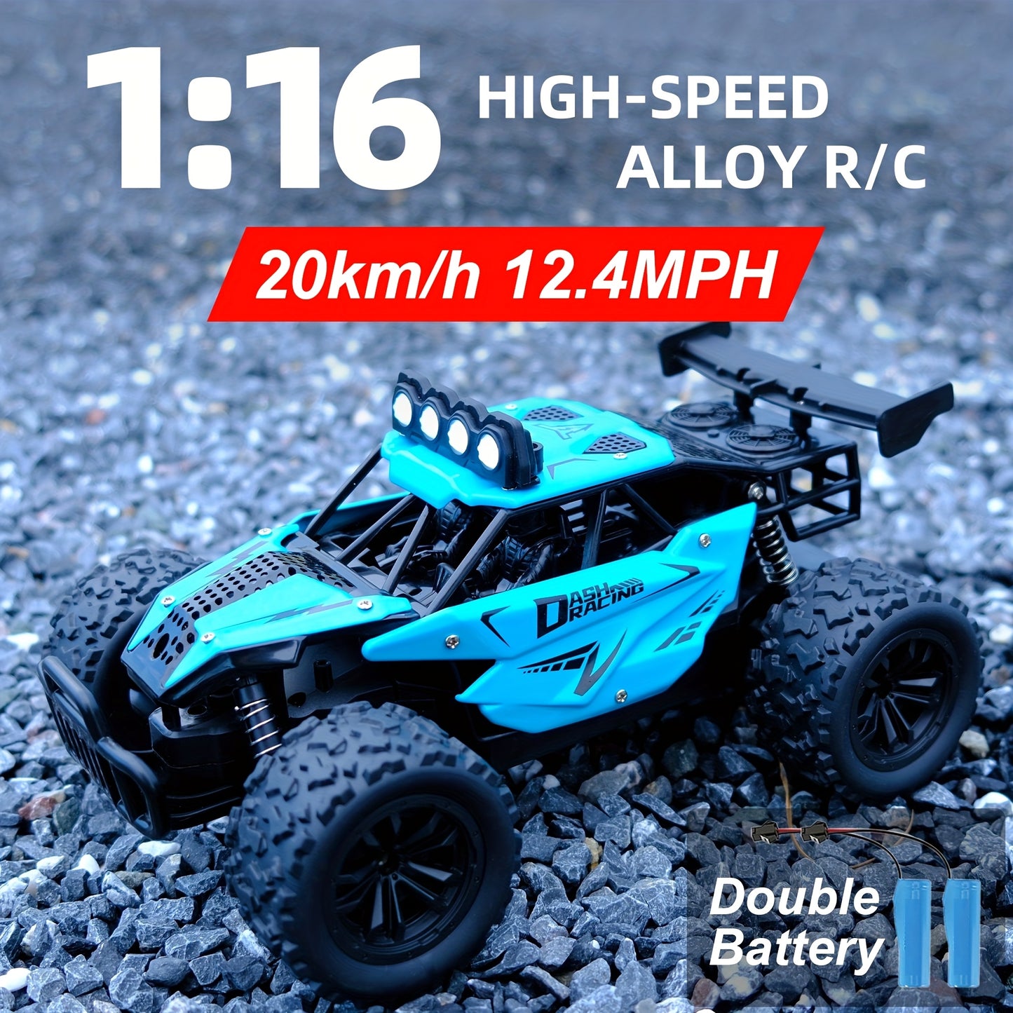 K.K 1:16 RC Car – 2.4G Remote Control, Kids Gift for Christmas & Holidays