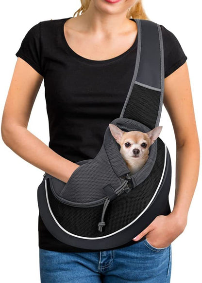 Portable Outdoor Crossbody Pet Carrier Bag for Dogs & Cats – Travel-Friendly & Stylish
