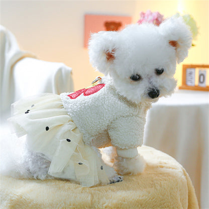 Dog Winter Princess Dress
