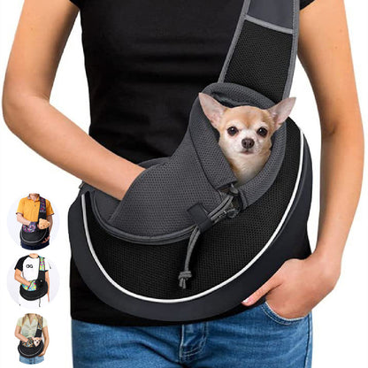 Portable Outdoor Crossbody Pet Carrier Bag for Dogs & Cats – Travel-Friendly & Stylish