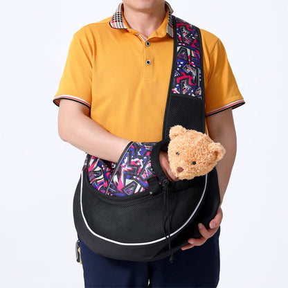 Portable Outdoor Crossbody Pet Carrier Bag for Dogs & Cats – Travel-Friendly & Stylish