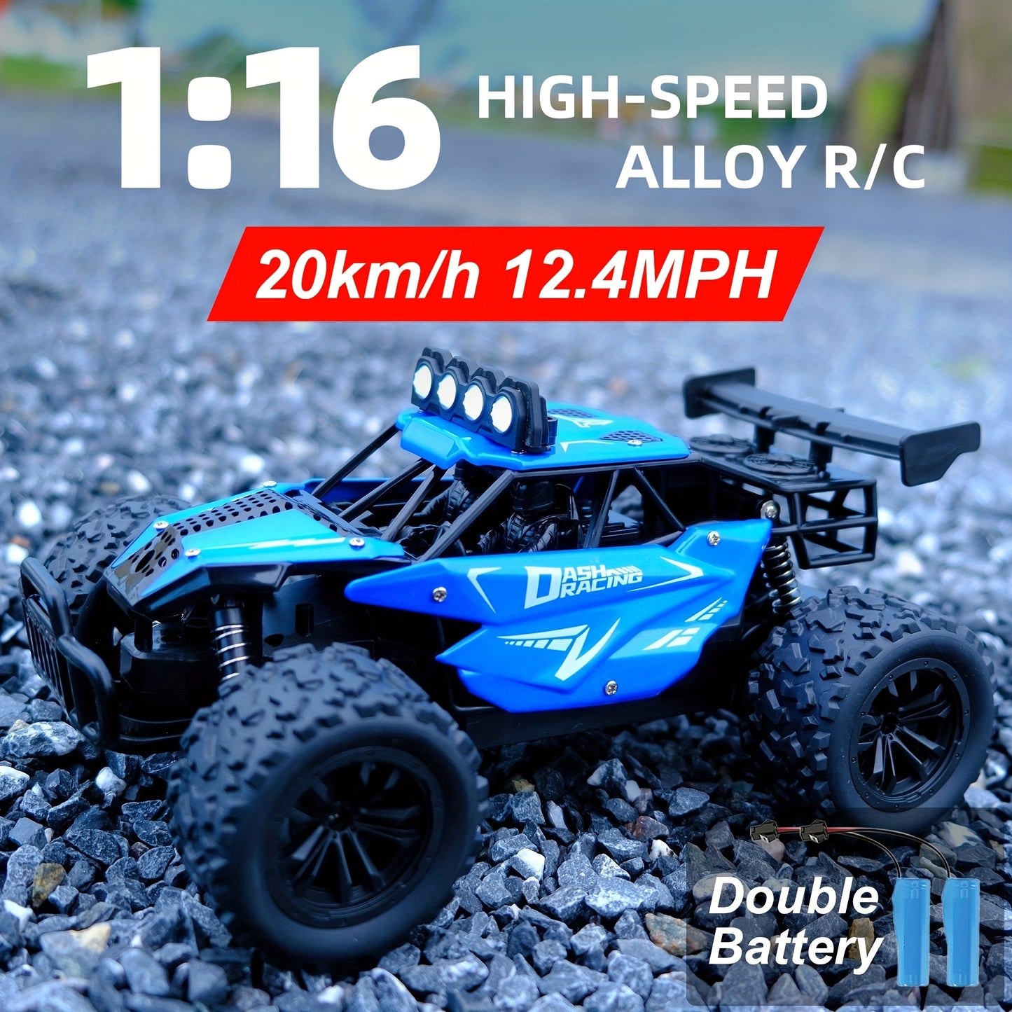 K.K 1:16 RC Car – 2.4G Remote Control, Kids Gift for Christmas & Holidays