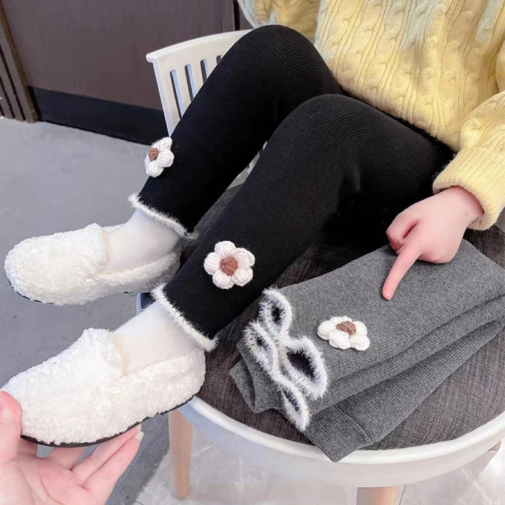 Girls Plush Autumn Winter Leggings
