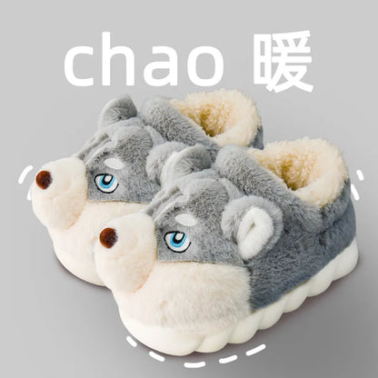 Cartoon Dog Cotton Slippers
