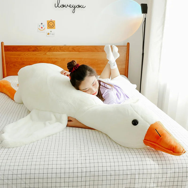 90–190cm Giant White Goose Plush Toy