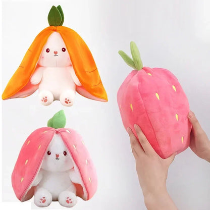 25cm Cute Strawberry & Carrot Rabbit Plush Toy