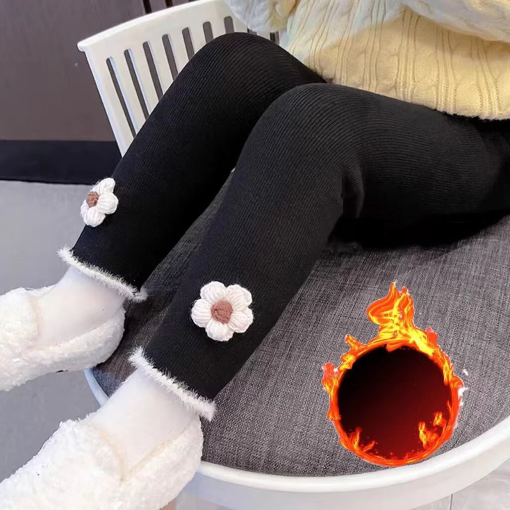 Girls Plush Autumn Winter Leggings