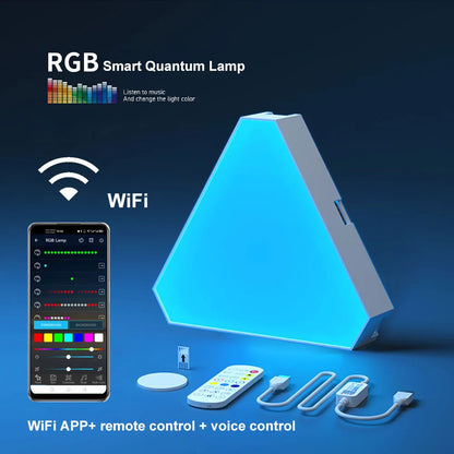 RGB Triangular Quantum LED Wall Lamp