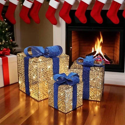 2025 Christmas Luminous Gift Box Ornaments
