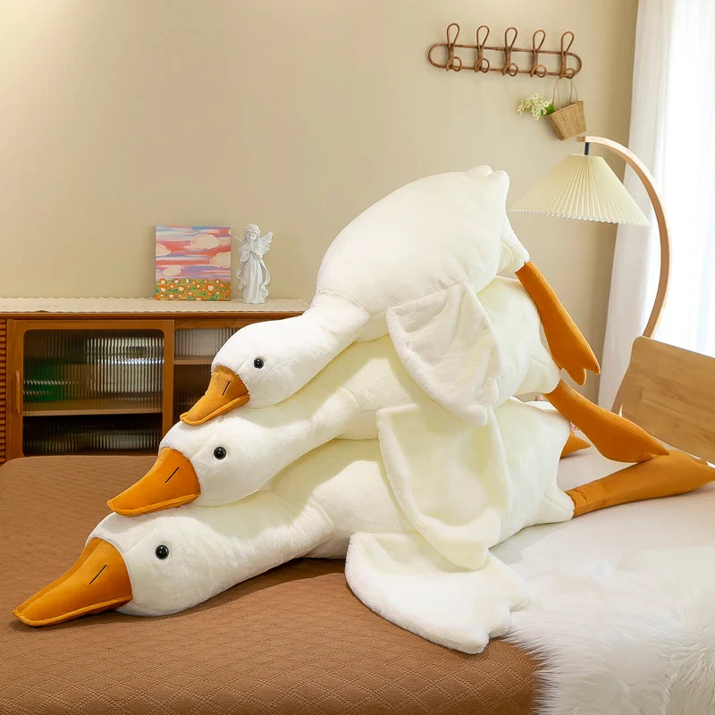 90–190cm Giant White Goose Plush Toy