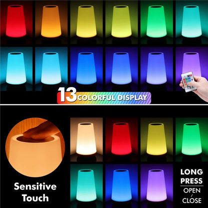 RGB 13-Color Touch Night Light