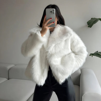 Women’s Faux Fur Plush Coat