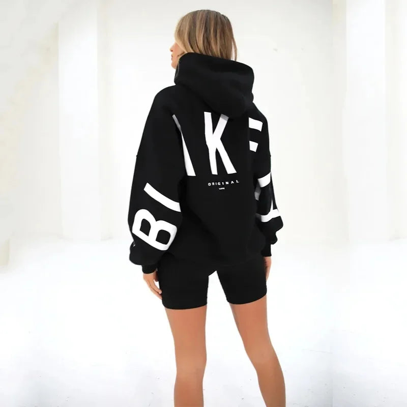 Women’s Printed Loose Hoodie