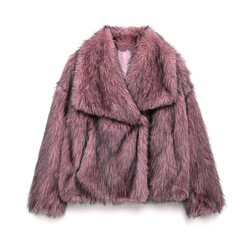 Women’s Faux Fur Plush Coat
