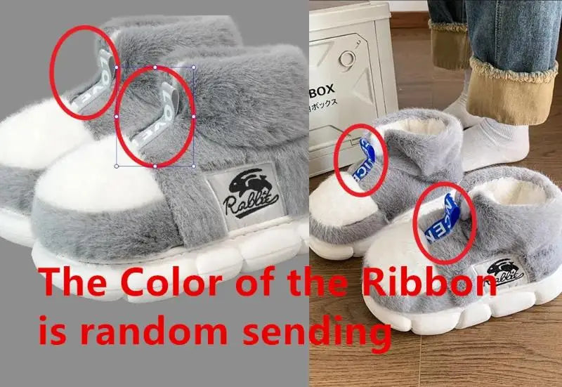 Winter Plush Cotton Slippers for Men & Women