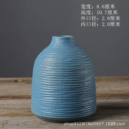 Japanese-Style Terracotta Flower Vase