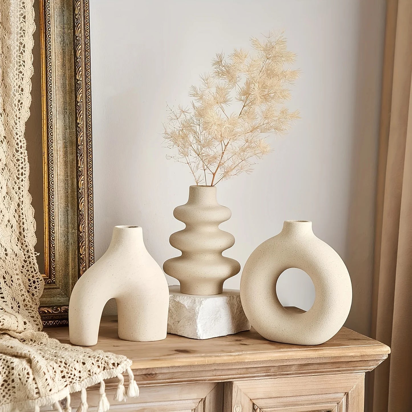 Bohemian Ceramic Vase Set
