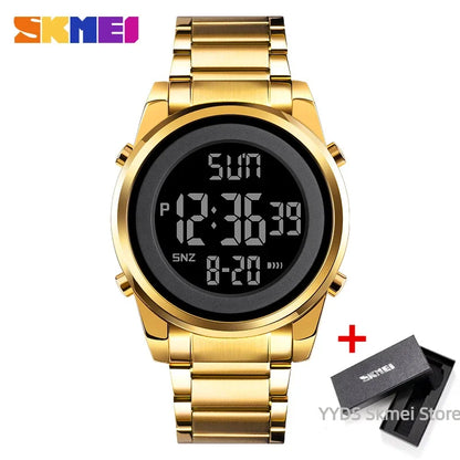 Luxury Waterproof Stainless Steel Men’s Digital Sports Watch