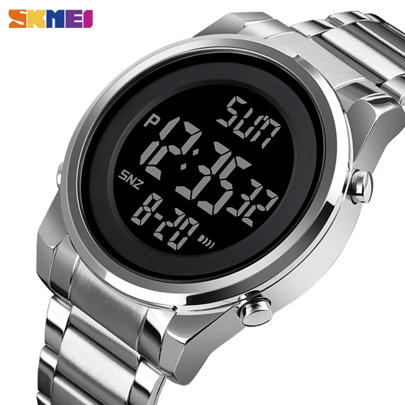 Luxury Waterproof Stainless Steel Men’s Digital Sports Watch