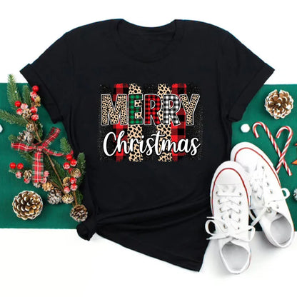 Funny Santa Print Christmas Women's T-Shirt