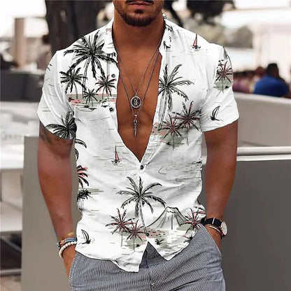 Men’s 3D Printed Coconut Hawaiian Shirt
