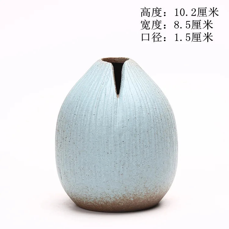 Japanese-Style Terracotta Flower Vase