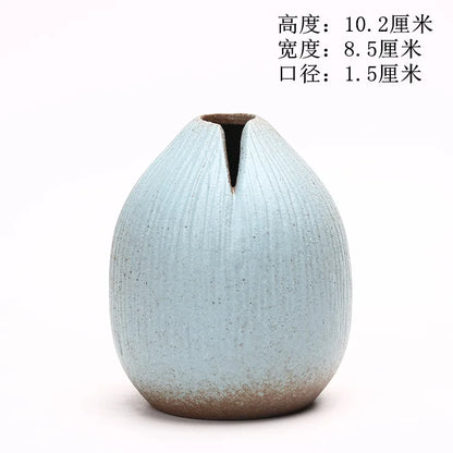 Japanese-Style Terracotta Flower Vase