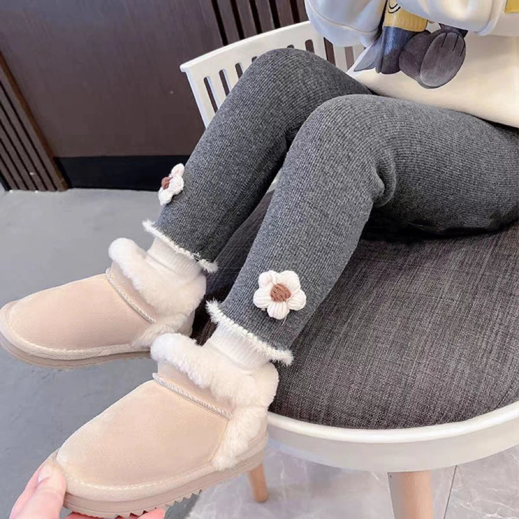 Girls Plush Autumn Winter Leggings