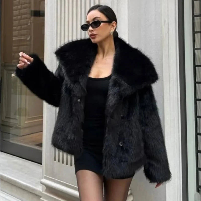 Women’s Faux Fur Plush Coat