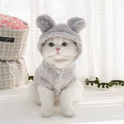 Pet Dog & Cat Fleece Hoodie Coat