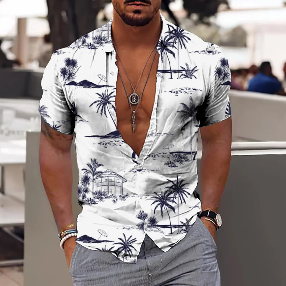 Men’s 3D Printed Coconut Hawaiian Shirt