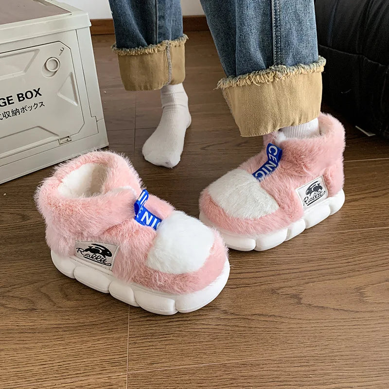 Winter Plush Cotton Slippers for Men & Women