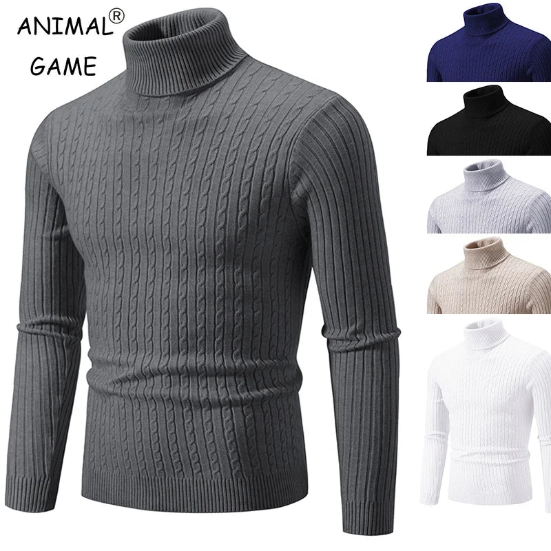 Men’s High Neck Turtleneck Sweater