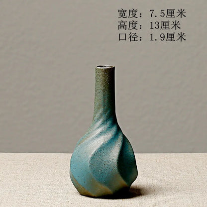 Japanese-Style Terracotta Flower Vase