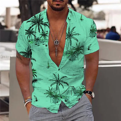 Men’s 3D Printed Coconut Hawaiian Shirt