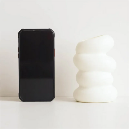 Nordic White Spiral Plastic Vase