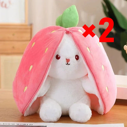 25cm Cute Strawberry & Carrot Rabbit Plush Toy