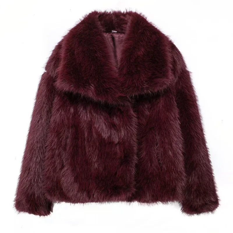 Women’s Faux Fur Plush Coat