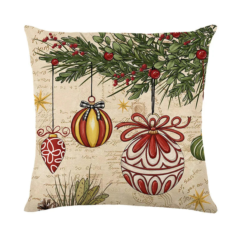 45cm Christmas Cushion Cover – Festive Holiday Pillowcase for Home Decor, Xmas & New Year 2025-2026 Decorations