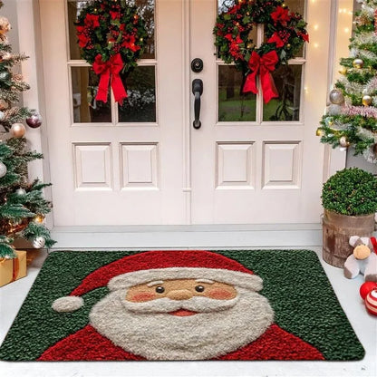 Christmas Gingerbread & Santa Door Mat