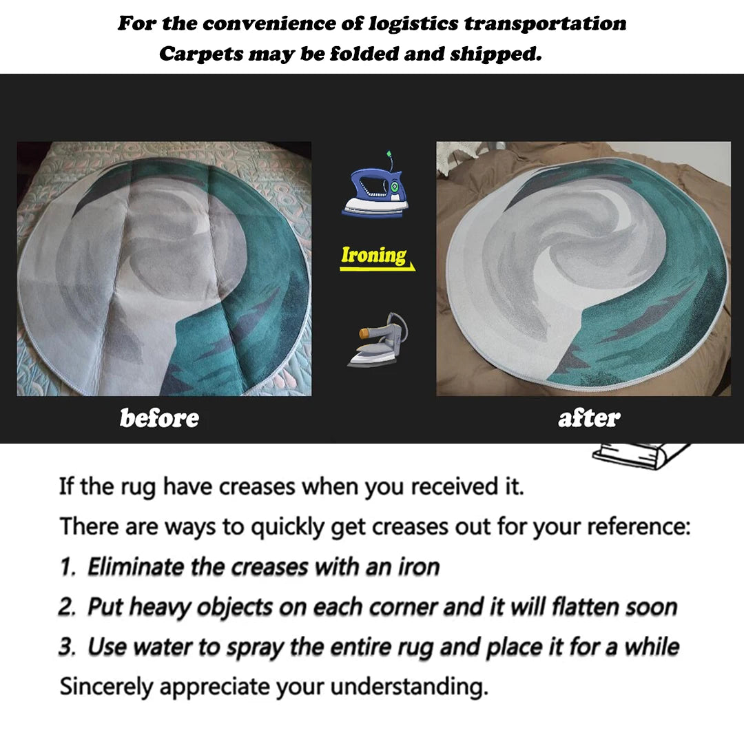 Christmas Cartoon Rug for Home – Large Soft Non-Slip Living Room & Kids Room Floor Mat, Festive Entrance Door Carpet